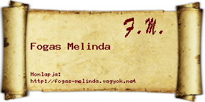 Fogas Melinda névjegykártya